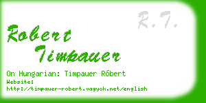 robert timpauer business card